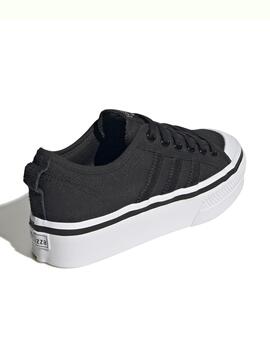 Zapatillas adidas nizza platform negro de mujer.