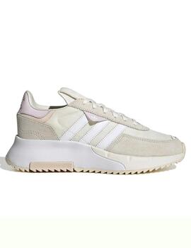 Zapatillas adidas retropy f2 beige de mujer.