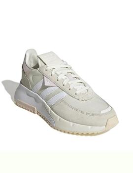 Zapatillas adidas retropy f2 beige de mujer.