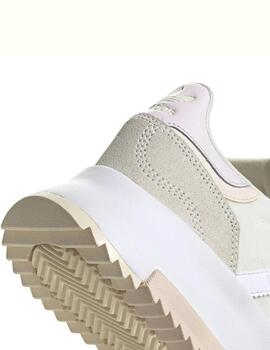 Zapatillas adidas retropy f2 beige de mujer.