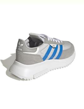 Zapatillas adidas retropy f2 j gris azul de niño.