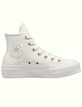 Zapatillas converse all star vintage plataforma blanco oro