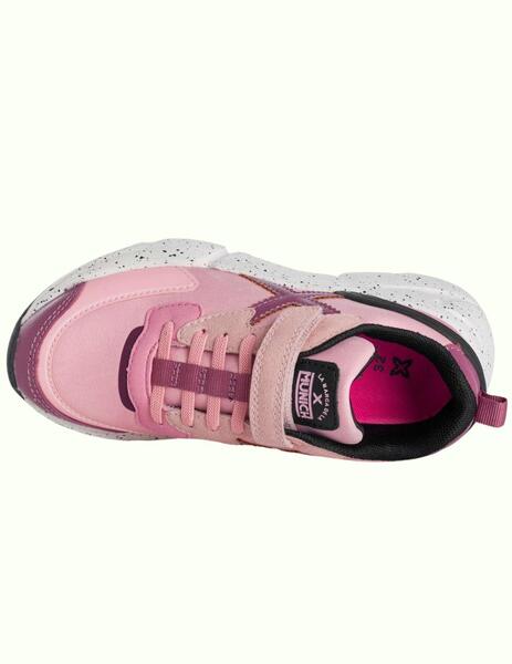 Zapatillas rosas Munich Mini Track Vco 31 para niña. MEGACALZADO