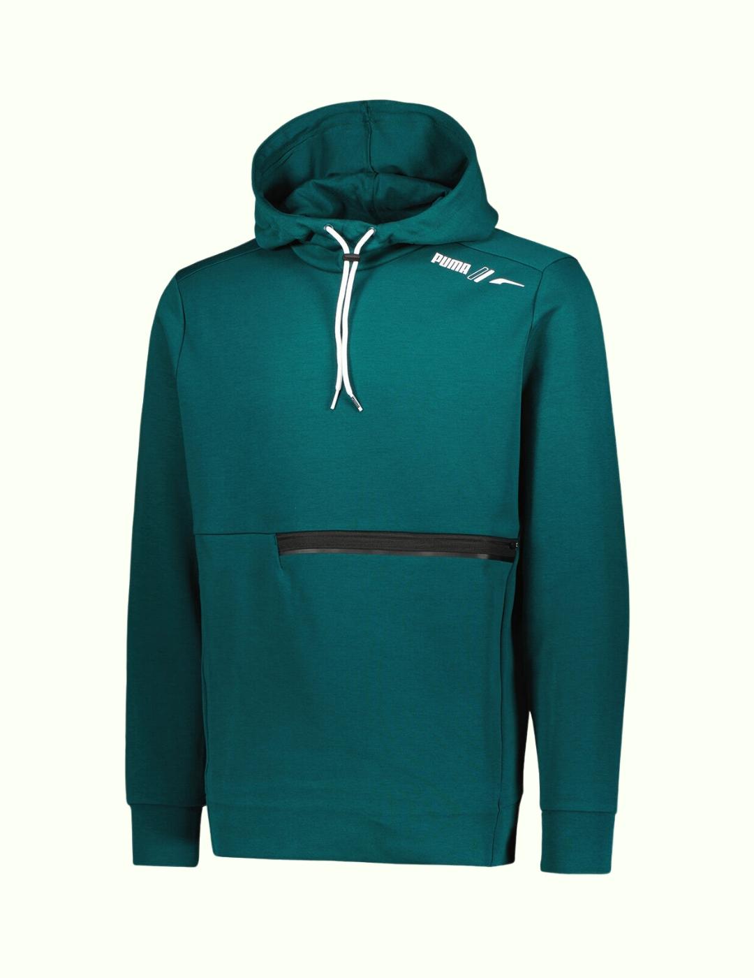 sudadera rad/cal verde de hombre.