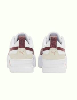 Zapatillas mayze puma x Aitana swirl blanco granate de mujer