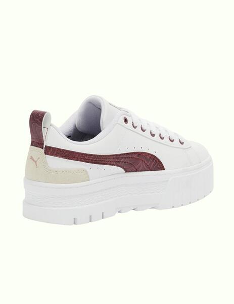 Zapatillas mayze x Aitana swirl blanco granate de