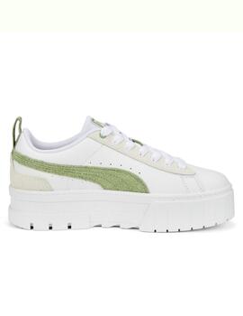 Zapatillas puma mayze mix blanco verde de mujer.