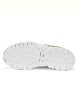 Zapatillas puma mayze mix blanco verde de mujer.