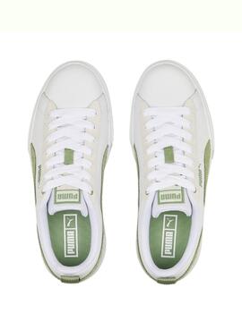 Zapatillas puma mayze mix blanco verde de mujer.