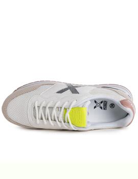 Zapatillas munich dash sky 10 blanco rosa de mujer.