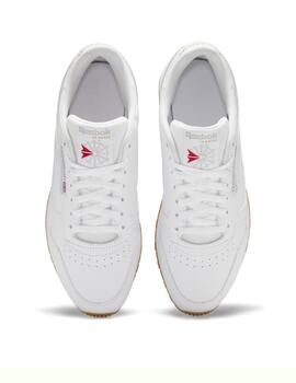 Zapatillas reebok classic leather blanco caramelo de hombre.