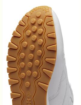 Zapatillas reebok classic leather blanco caramelo de hombre.