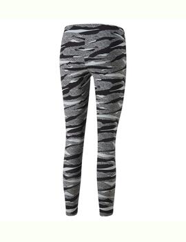 mallas puma essential  animal print negro de mujer.