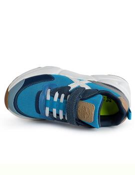 Zapatillas munich mini track vco 59 azul de niño.