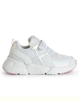 Zapatillas munich mini track vco 67 blanco rosa de niña.