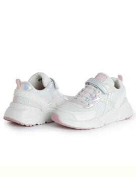 Zapatillas munich mini track vco 67 blanco rosa de niña.