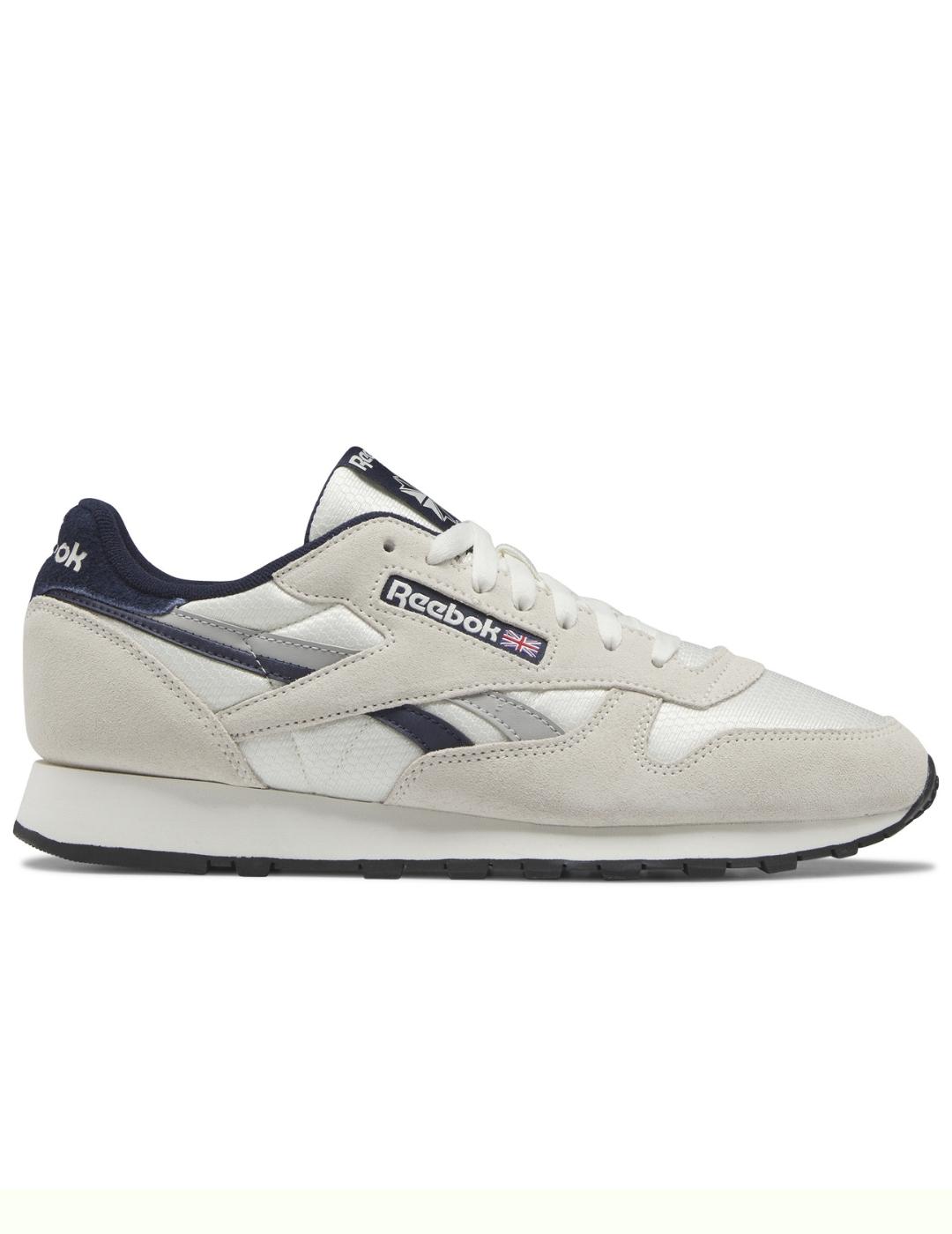 Zapatillas reebok classic leather gris marino de hombre.