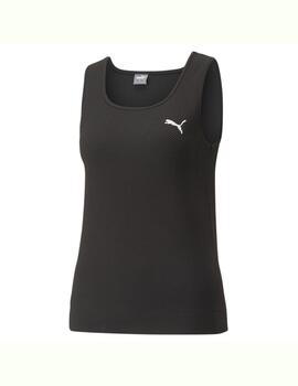 camiseta sin mangas puma her slim tank negro de mujer.