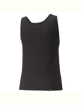 camiseta sin mangas puma her slim tank negro de mujer.