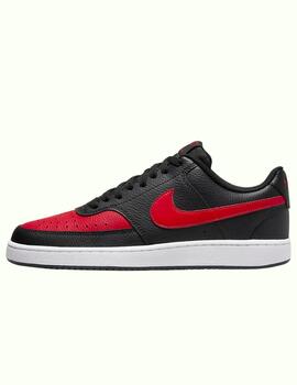 Zapatillas nike court vision lo negro rojo de hombre.