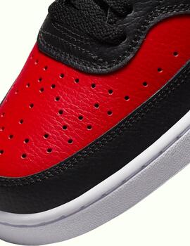 Zapatillas nike court vision lo negro rojo de hombre.