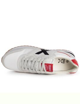 Zapatillas munich dash 184 gris rojo de hombre.