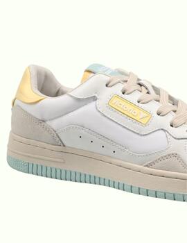 Zapatillas victoria c 80 retro blanco amarillo de mujer.