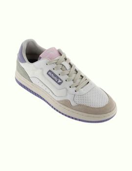 Zapatillas victoria classic 80 retro blanco lila de mujer.