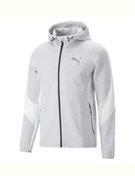 chaqueta puma evostripe full-zip gris blanco de hombre.