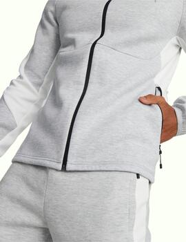 chaqueta puma evostripe full-zip gris blanco de hombre.