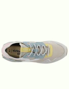 Zapatillas victoria wing patch nylon beige de mujer.