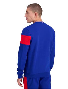 Sudadera le coq sportif tricolor crew sweat nº1 azul unisex.