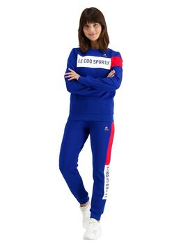 Sudadera le coq sportif tricolor crew sweat nº1 azul unisex.