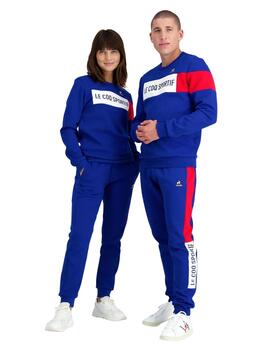 Sudadera le coq sportif tricolor crew sweat nº1 azul unisex.