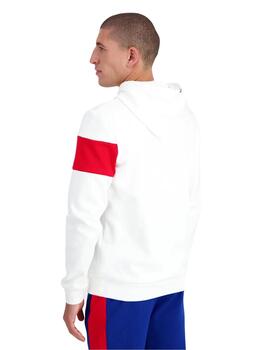 Sudadera le coq sportif tricolor hoody nº1 blanco unisex.