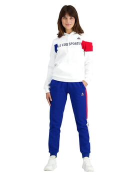 Sudadera le coq sportif tricolor hoody nº1 blanco unisex.