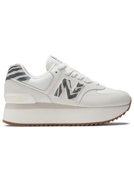 Zapatillas new balance wl574+zdd platf beige de mujer.