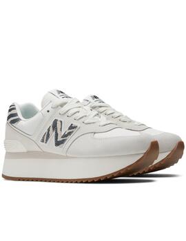 Zapatillas new balance wl574+zdd platf beige de mujer.