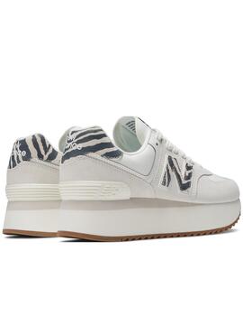 Zapatillas new balance wl574+zdd platf beige de mujer.