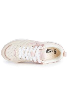 Zapatillas munich clash 14 beige de mujer.