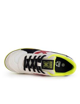 Zapatillas munich gresca kid 305 blanco amarillo de niño.