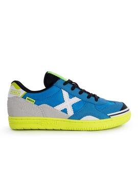 Zapatillas futsal Munich Gresca Kid rosas y azul