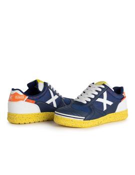 Zapatillas munich g3 kid indoor 361 azul de niño.