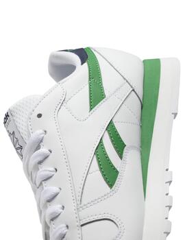 Zapatillas reebok classic leather blanco azul verde hombre.