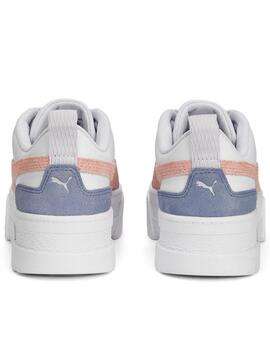 Zapatillas puma mayze mix blanco rosa violeta de mujer.