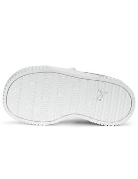 Zapatillas puma carina 2.0 animal v inf blanco de bebé.