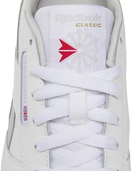 Zapatillas reebok classic leather junior blanco gris.