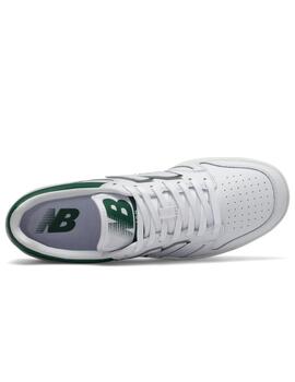 zapatillas new balance bb480lgt blanco verde unisex.