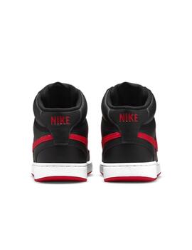 Zapatillas nike court vision mid negro rojo de hombre.