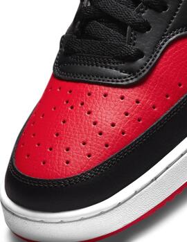 Zapatillas nike court vision mid negro rojo de hombre.